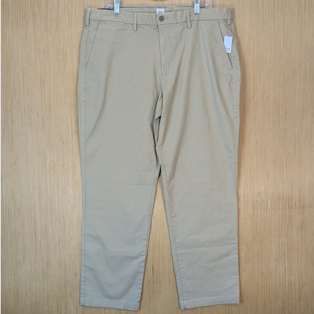GAP Essential‎ Khaki Straight Leg Pants Mens 38x30 Tan GapFlex Comfort Stretch
